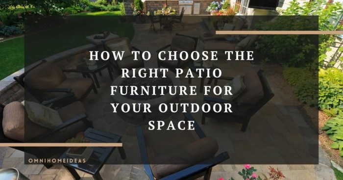How to choose durable outdoor furniture for a small patio