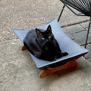 Banana hammock for cats with stand