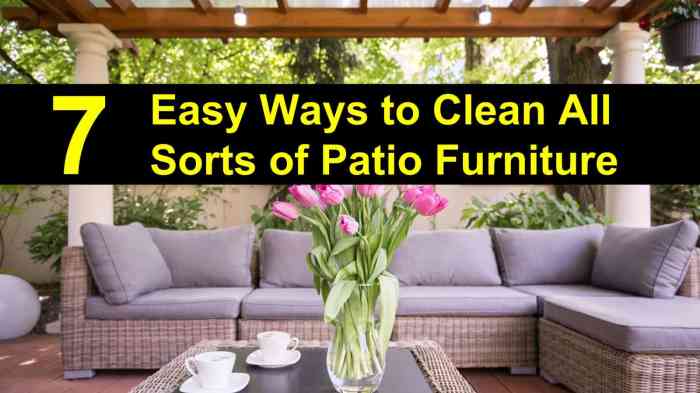 Easy outdoor furniture cleaning solutions for different materials