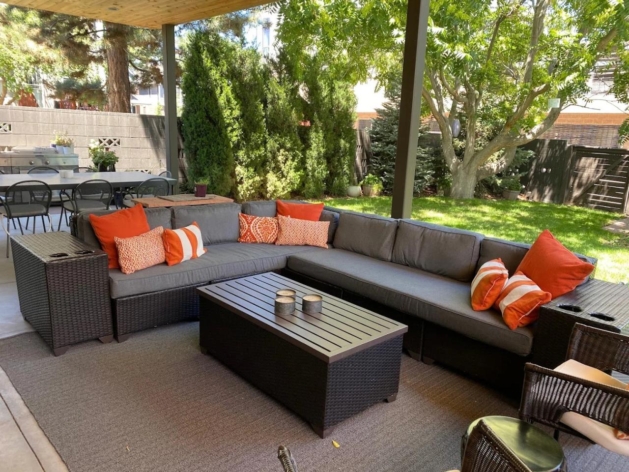 Outdoor furniture cushions and covers for added comfort