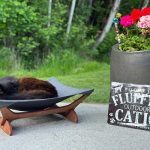 Banana hammock for cats with stand