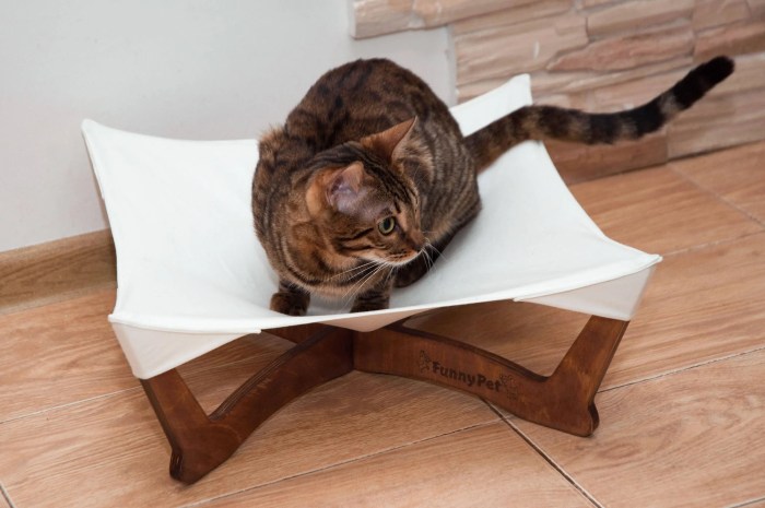 Stylish cat hammock for pet comfort